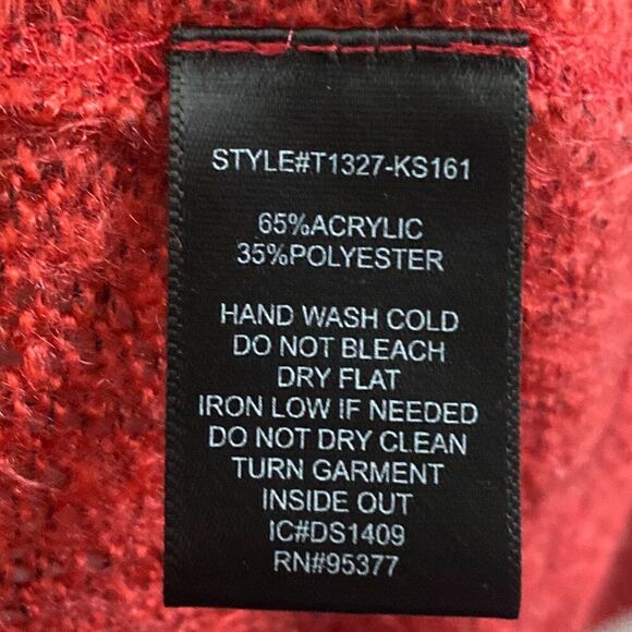 Sanctuary Knit Turtleneck Pullover Sweater Red Orange Small / Medium Anthro - Picture 2 of 3